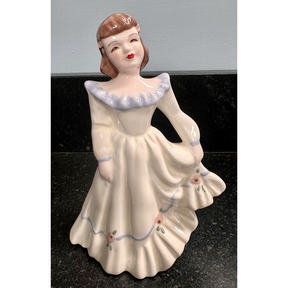 Vtg Florence Ceramics Bud‎ Vase Pasadena California Pottery Girl Figurine 6"
